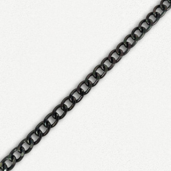 Lanac 12 x 8 x 2 mm / Tamno srebro