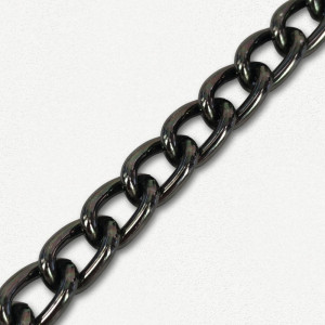 Lanac 15 x 10 x 3 mm / Tamno srebro