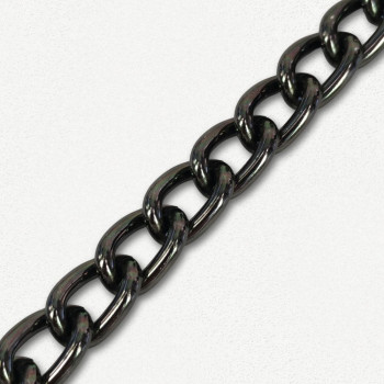 Lanac 15 x 10 x 3 mm / Tamno srebro