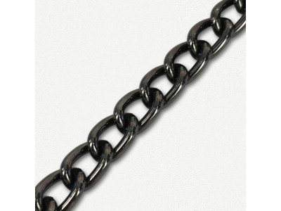 Lanac 15 x 10 x 3 mm / Tamno srebro