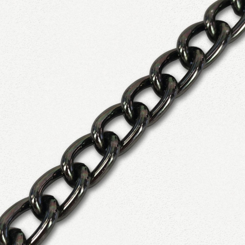 Lanac 15 x 10 x 3 mm / Tamno srebro