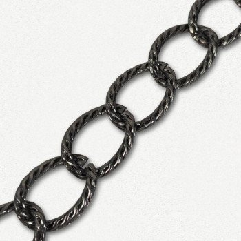 Lanac 30 x 24 x 4 mm / Tamno srebro