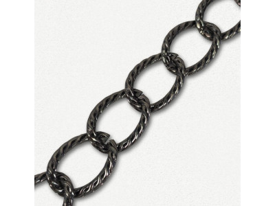 Lanac 30 x 24 x 4 mm / Tamno srebro