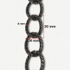 Lanac 30 x 24 x 4 mm / Tamno srebro
