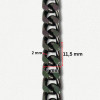 Lanac 11,5 x 8 x 2 mm / Tamno srebro