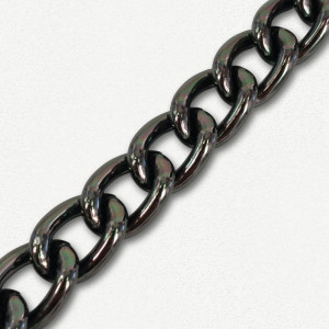 Lanac 18 x 13 x 3 mm / Tamno srebro