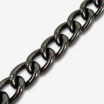 Lanac 18 x 13 x 3 mm / Tamno srebro
