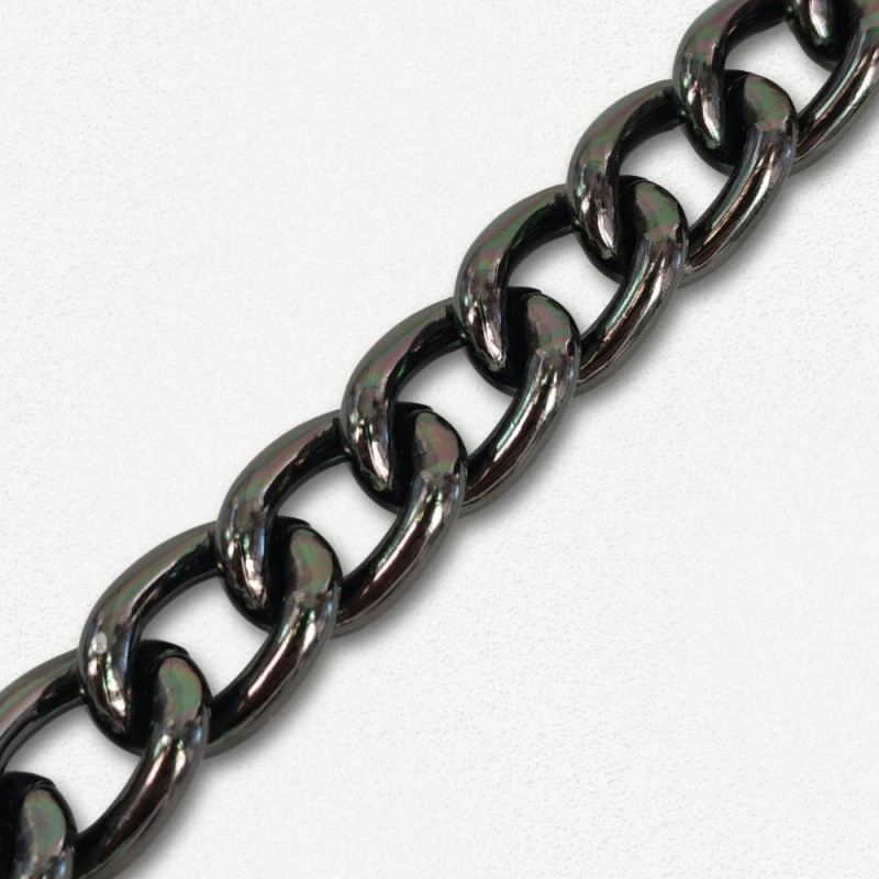 Lanac 18 x 13 x 3 mm / Tamno srebro