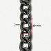 Lanac 18 x 13 x 3 mm / Tamno srebro