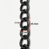 Lanac 15 x 10 x 2 mm / Tamno srebro