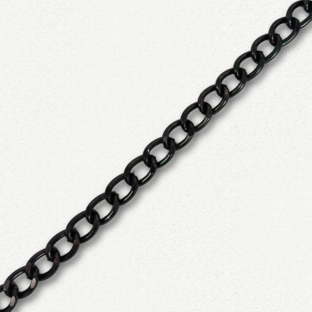Lanac 15 x 10 x 2 mm / Tamno srebro