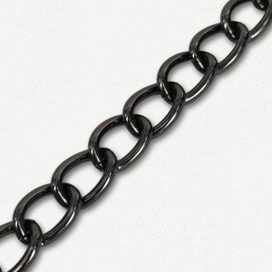 Lanac 13 x 9 x 2 mm / Tamno srebro