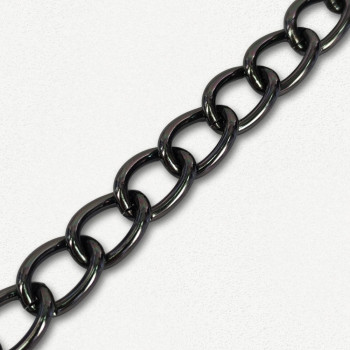 Lanac 13 x 9 x 2 mm / Tamno srebro