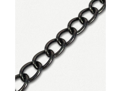 Lanac 13 x 9 x 2 mm / Tamno srebro