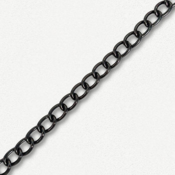 Lanac 13 x 9 x 2 mm / Tamno srebro