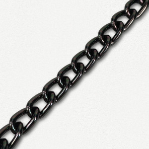 Lanac 11 x 7 x 2 mm / Tamno srebro