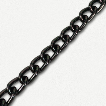 Lanac 11 x 7 x 2 mm / Tamno srebro