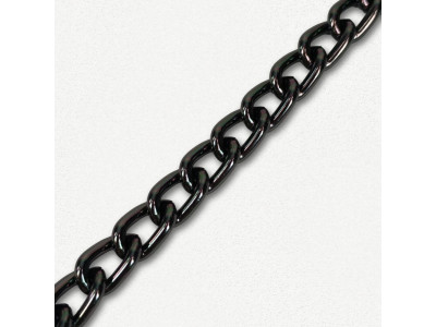 Lanac 11 x 7 x 2 mm / Tamno srebro