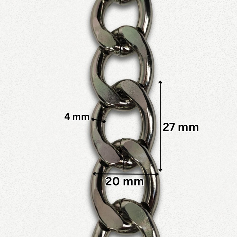 Lanac 27 x 20 x 4 mm / Srebrna