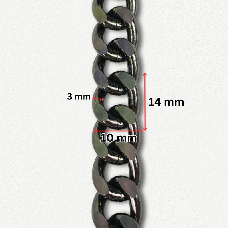 Lanac 14 x 10 x 3 mm / Srebrna