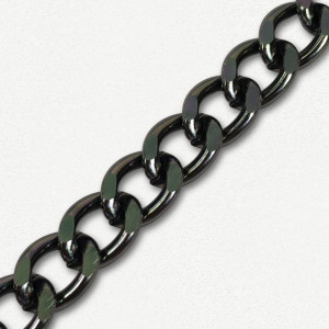 Lanac 11 x 8 x 2 mm / Tamno srebro