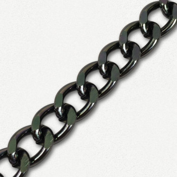 Lanac 11 x 8 x 2 mm / Tamno srebro