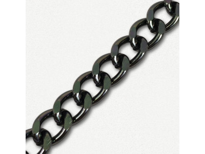 Lanac 11 x 8 x 2 mm / Tamno srebro