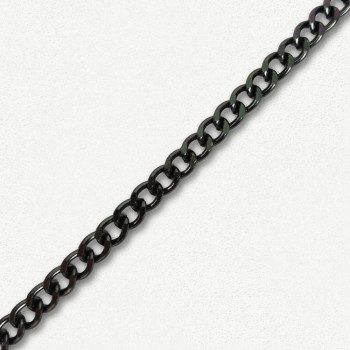 Lanac 11 x 8 x 2 mm / Tamno srebro