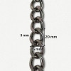 Lanac 20 x 15 x 3 mm / Srebrna