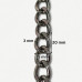 Lanac 20 x 15 x 3 mm / Srebrna
