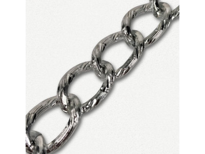 Aluminijumski lanac  30 x 20 x 4 mm / Srebrna
