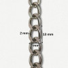 Lanac 13 x 9 x 2 mm / Srebrna