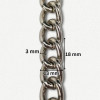 Lanac 18 x 13 x 3 mm / Srebrna