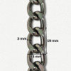 Lanac 19 x 13 x 3 mm / Srebrna