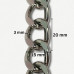 Lanac 20 x 15 x 3 mm / Srebrna