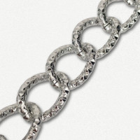 Aluminijumski lanac 25 x 17 x 3 mm / Srebrna
