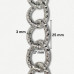 Aluminijumski lanac 25 x 17 x 3 mm / Srebrna
