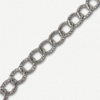 Aluminijumski lanac 25 x 17 x 3 mm / Srebrna
