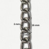 Lanac 15 x 10 x 3 mm / Srebrna
