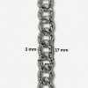Aluminijumski lanac 17 x 13 x 3 mm / Srebrna