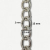 Lanac 15 x 10 x 2 mm / Srebrna