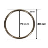 Metalna okrugla alka / 68 mm Metalna okrugla alka / 68 mm