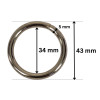 Metalna okrugla alka / 34 mm Metalna okrugla alka / 34 mm