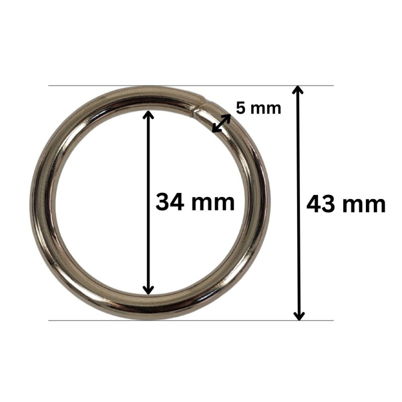 Metalna okrugla alka / 34 mm Metalna okrugla alka / 34 mm