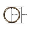 Metalna okrugla alka / 20 mm / 8319 Metalna okrugla alka / 20 mm / 8319