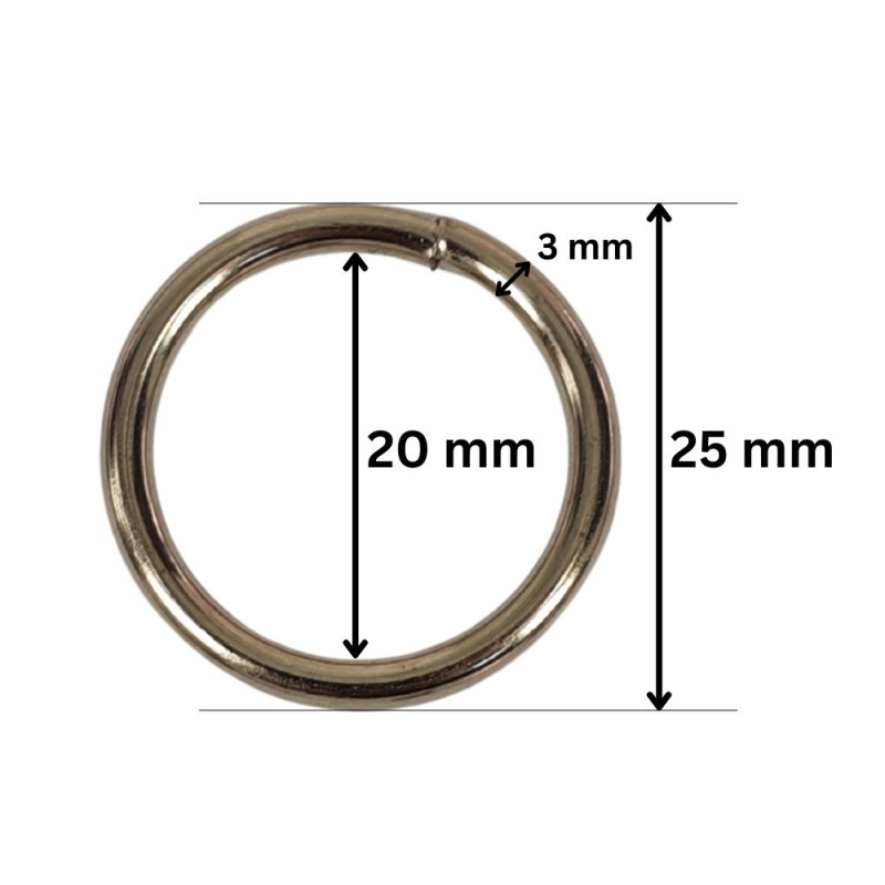 Metalna okrugla alka / 20 mm / 8319 Metalna okrugla alka / 20 mm / 8319