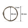 Metalna okrugla alka - karabinjer / 38 mm Metalna okrugla alka - karabinjer / 38 mm