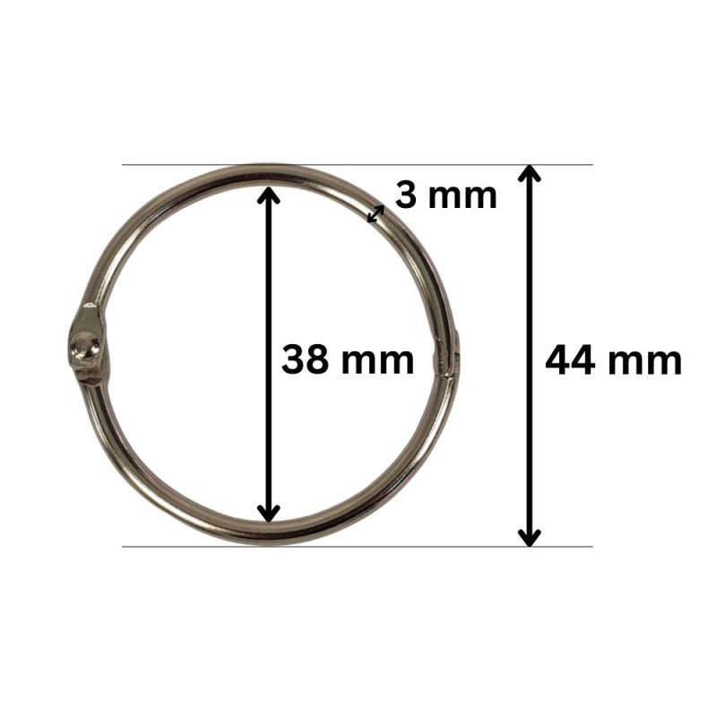 Metalna okrugla alka - karabinjer / 38 mm Metalna okrugla alka - karabinjer / 38 mm