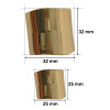 PREMIUM Metalni ukrasni detalj 32 mm / 25 mm