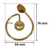 PREMIUM Metalna ukrasna alka 74 mm PREMIUM Metalna ukrasna alka 74 mm